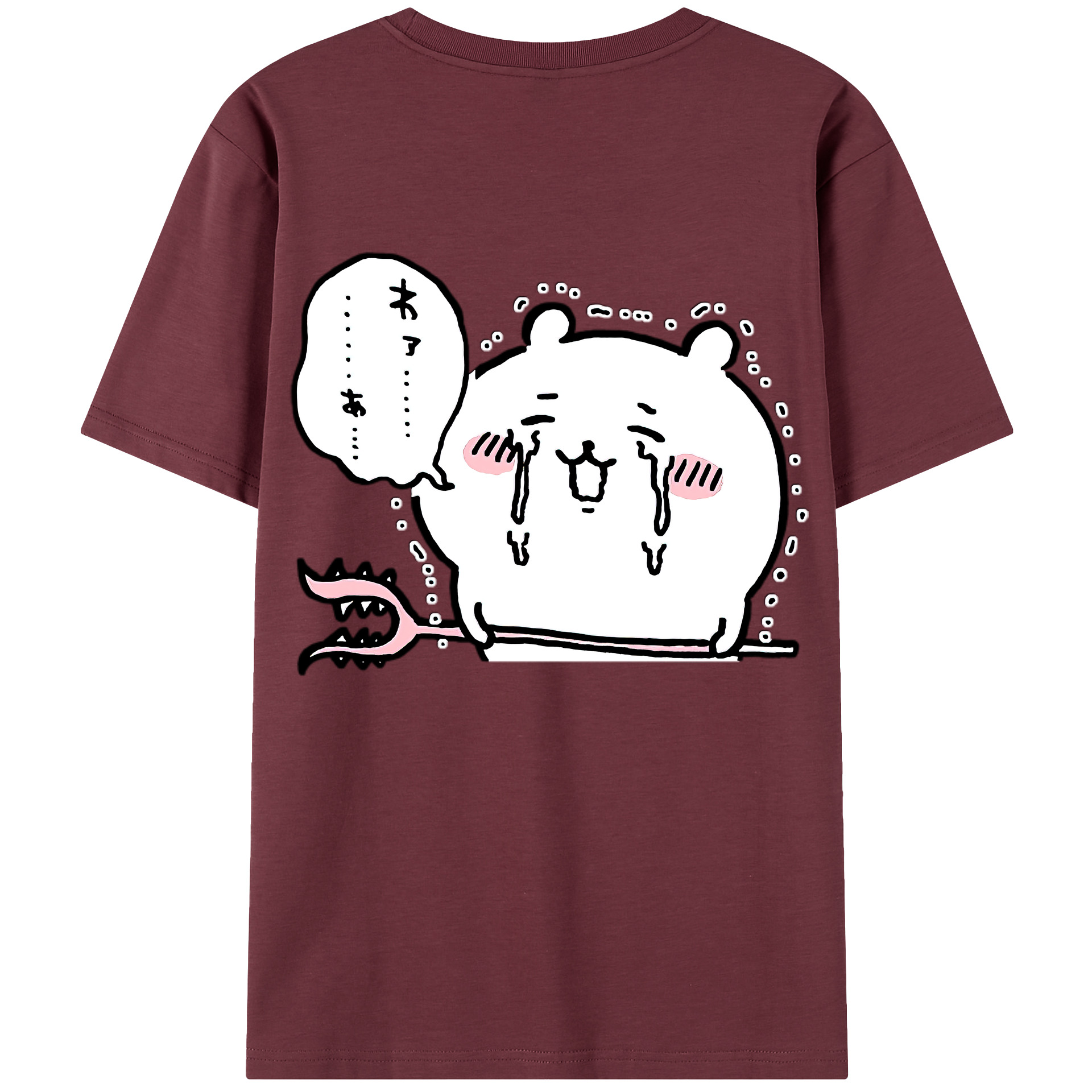 （画像用） ちいかわ ちいかわ Chii-kawa chiikawa 綿100％半袖Tシャツ（背面プリント）
